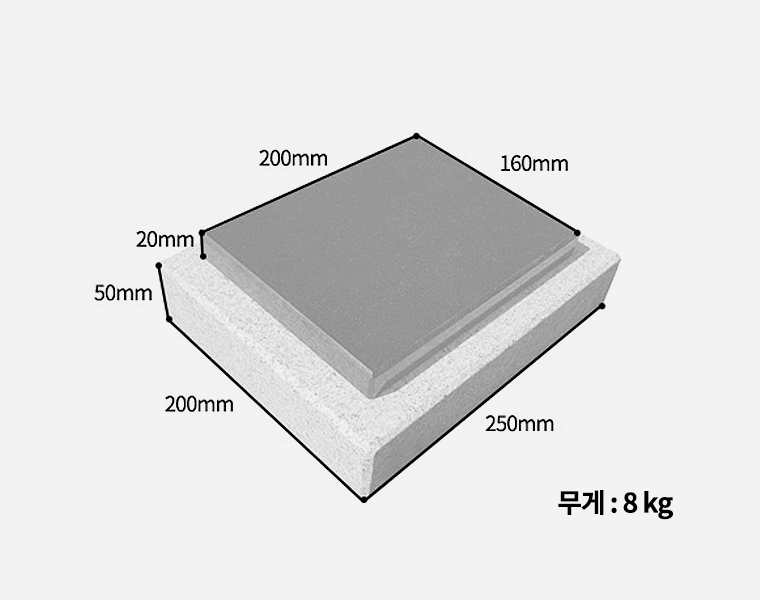 평비석 200*160*20 (받침석포함)