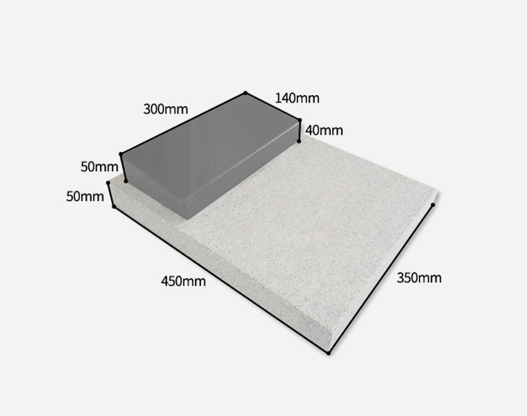 헌화석세트형 화병세트 300*140*50/40, 받침석 450*350*50