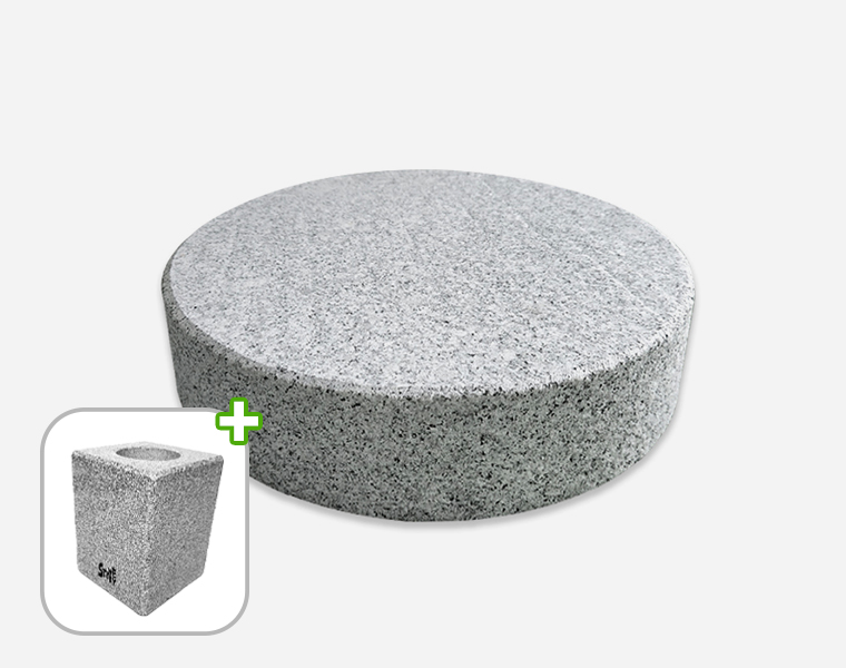 화강석 원형 화병세트 300*70